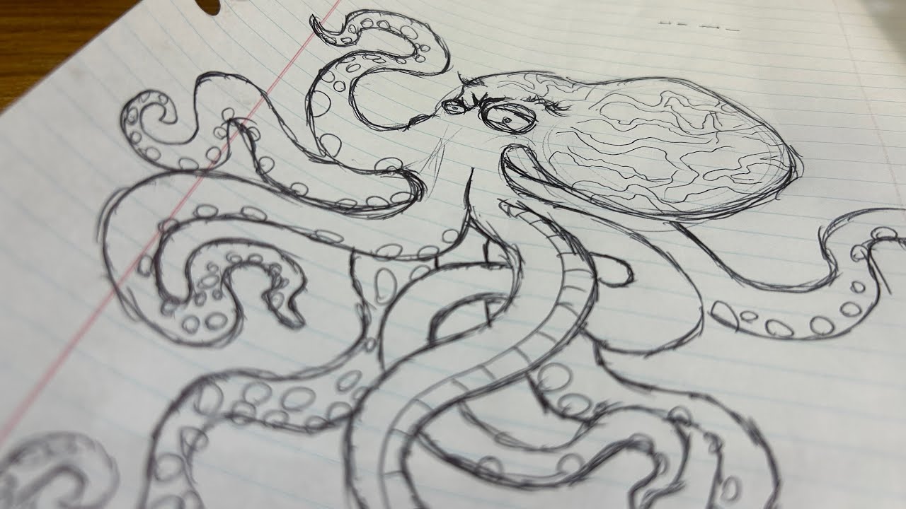 Drawing time! How To Design a Tree House & Draw a Cartoon Octopus #drawingforkids
