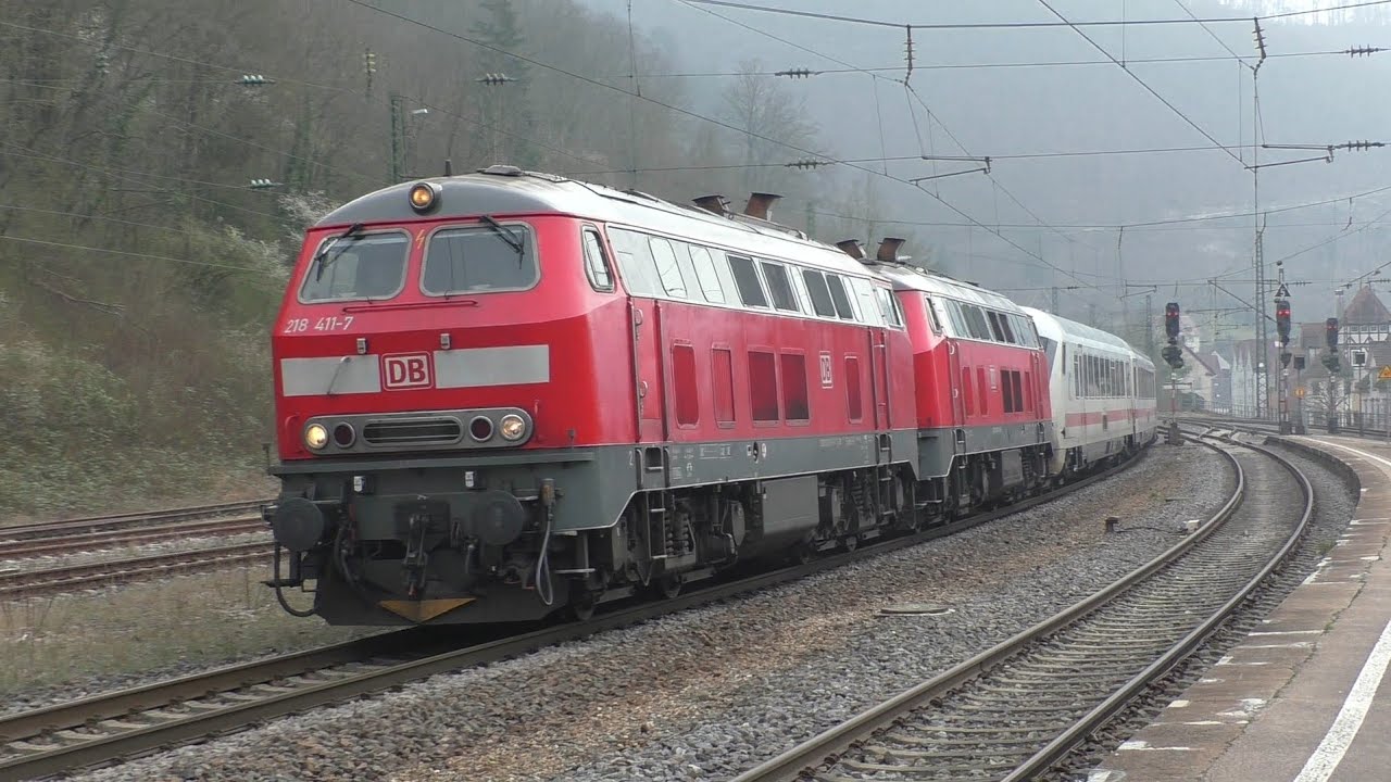 Züge in Geislingen[Steige] mit BR152 BR218  & MEHR