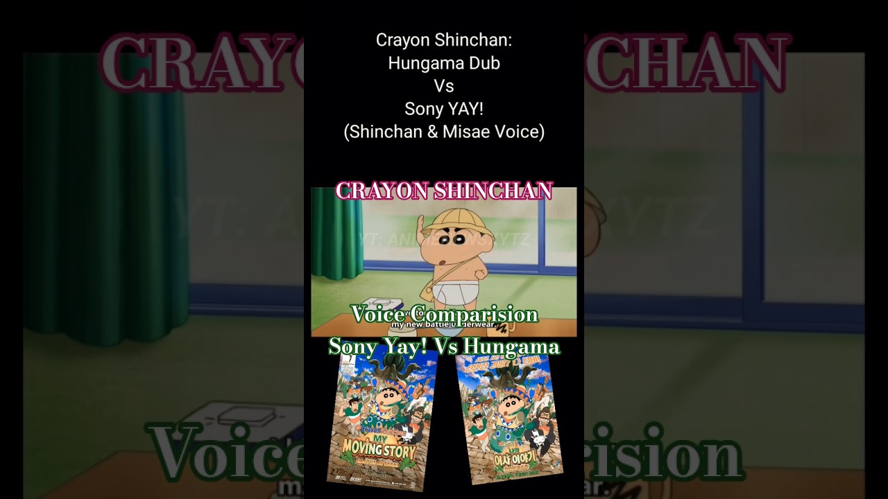 Shinchan Voice Comparison Hungama Vs Sony Yay #shinchan #sonyyay #hungama #newdub #shinchanmovie
