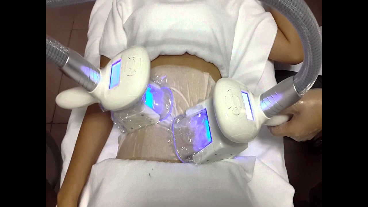 Double cryolipolysis+cavitation+RF multifunction slimming machine
