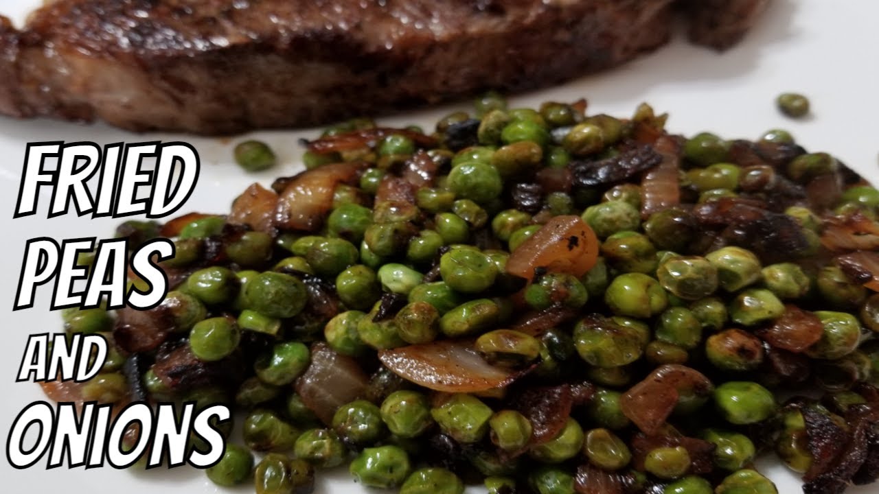 pan fried peas and pearl onions