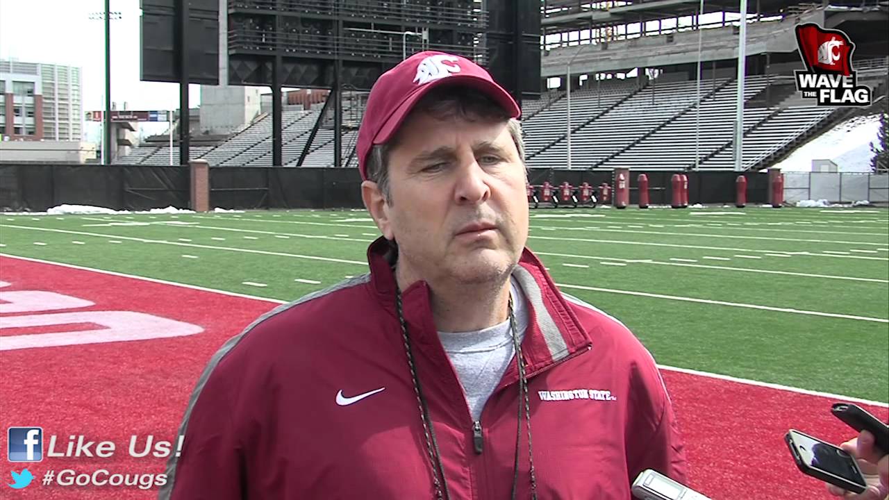 FB: Mike Leach after practice!  3/24