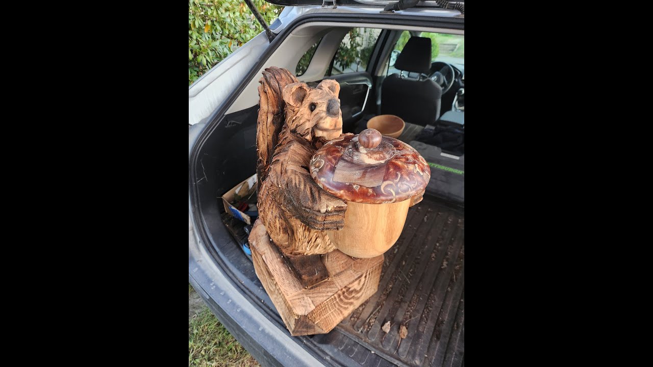 An Acorn You Love For A Huge Squirrel - Woodturning