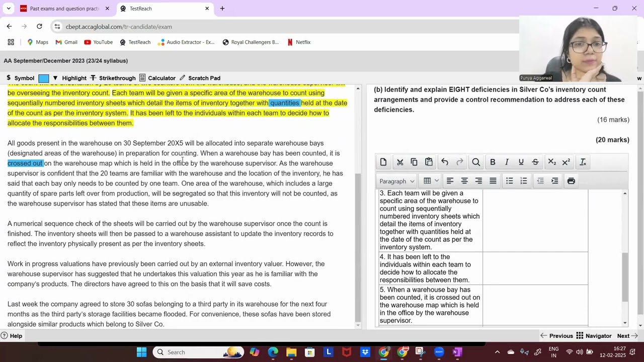 ACCA AA | Silver Co | Past Paper Question | Sept/Dec 2023 | Punya Aggarwal