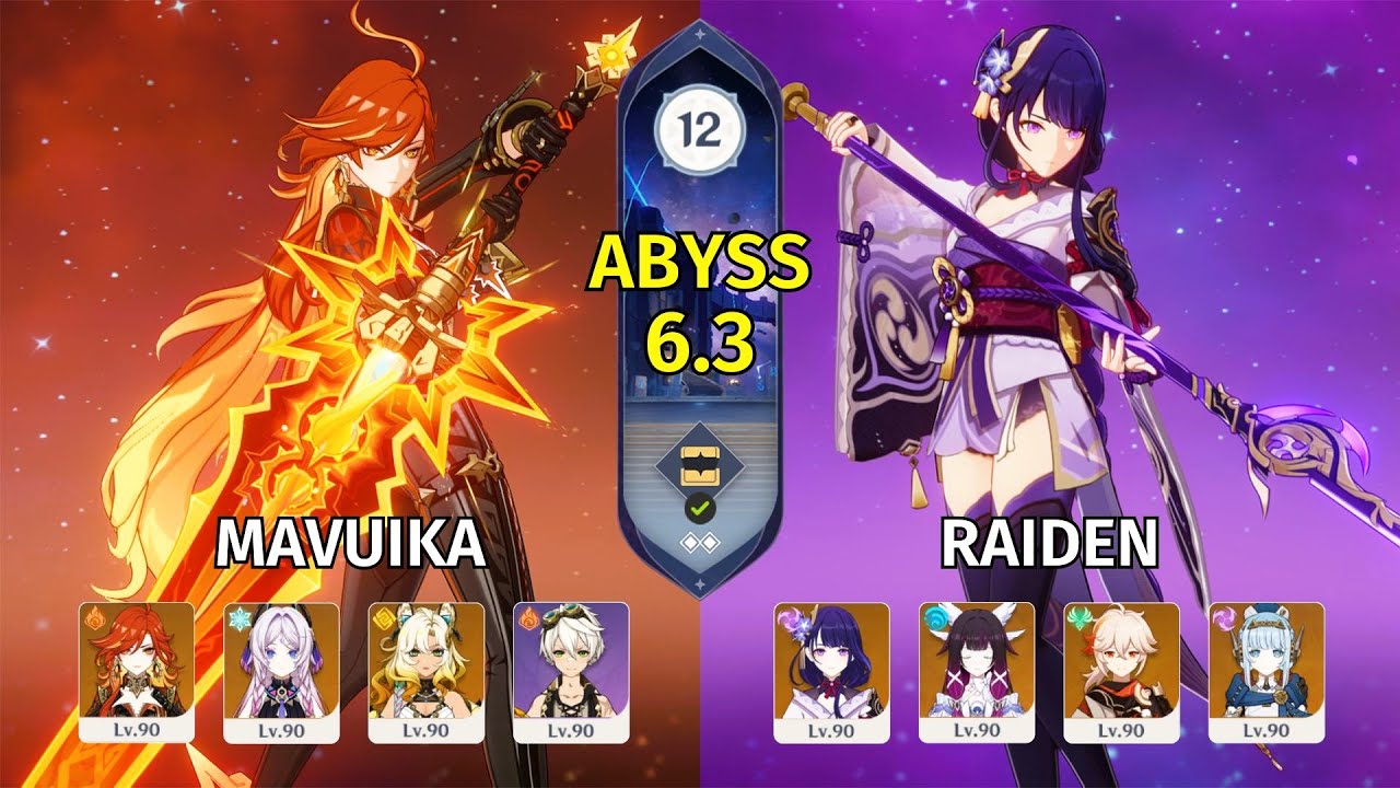 C0 Mavuika & C0 Raiden - Genshin Impact Abyss 6.3 - Floor 12