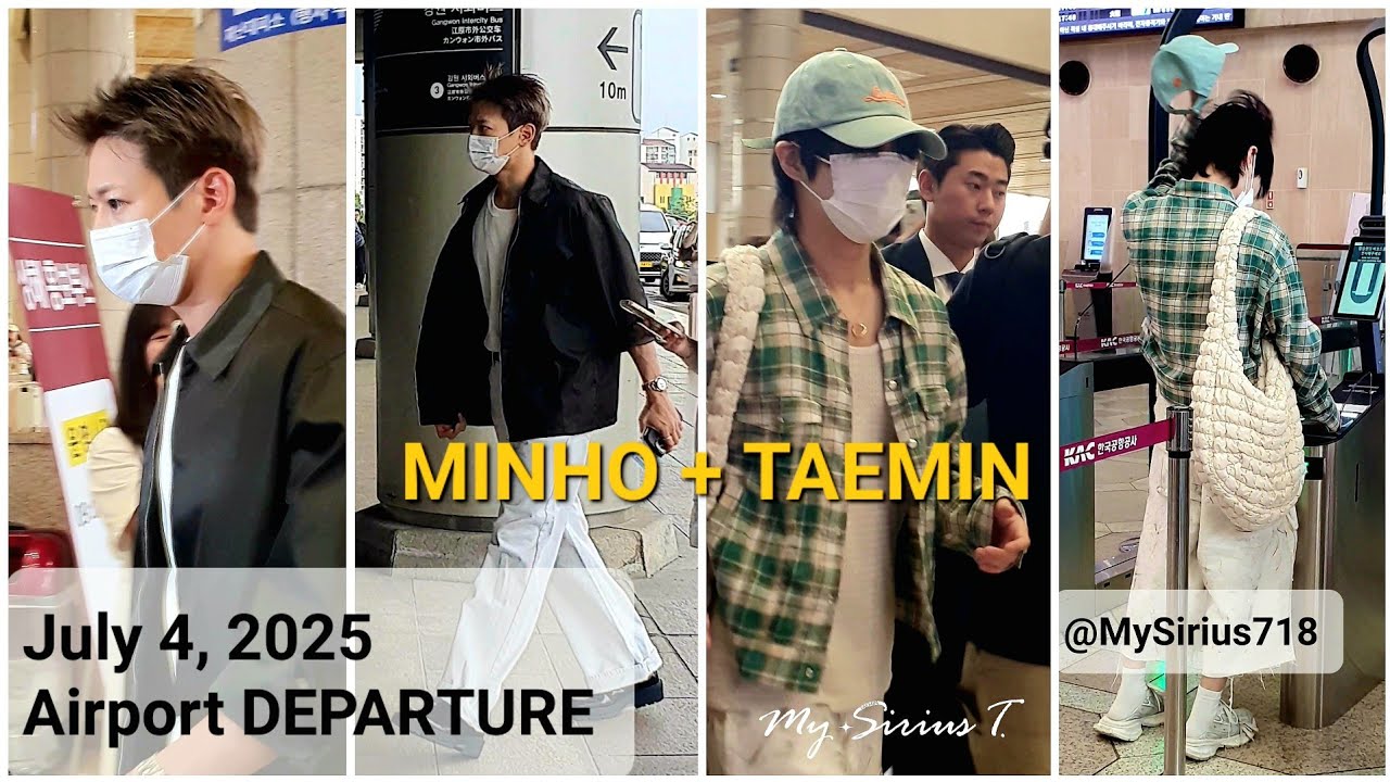Minho🔥 Taemin🐥 SHINee✈️🤗 Airport DEPARTURE Tokyo 20250704 (slowed) 김포공항출국#태민#이태민#TAEMIN#MINHO#민호#최민호