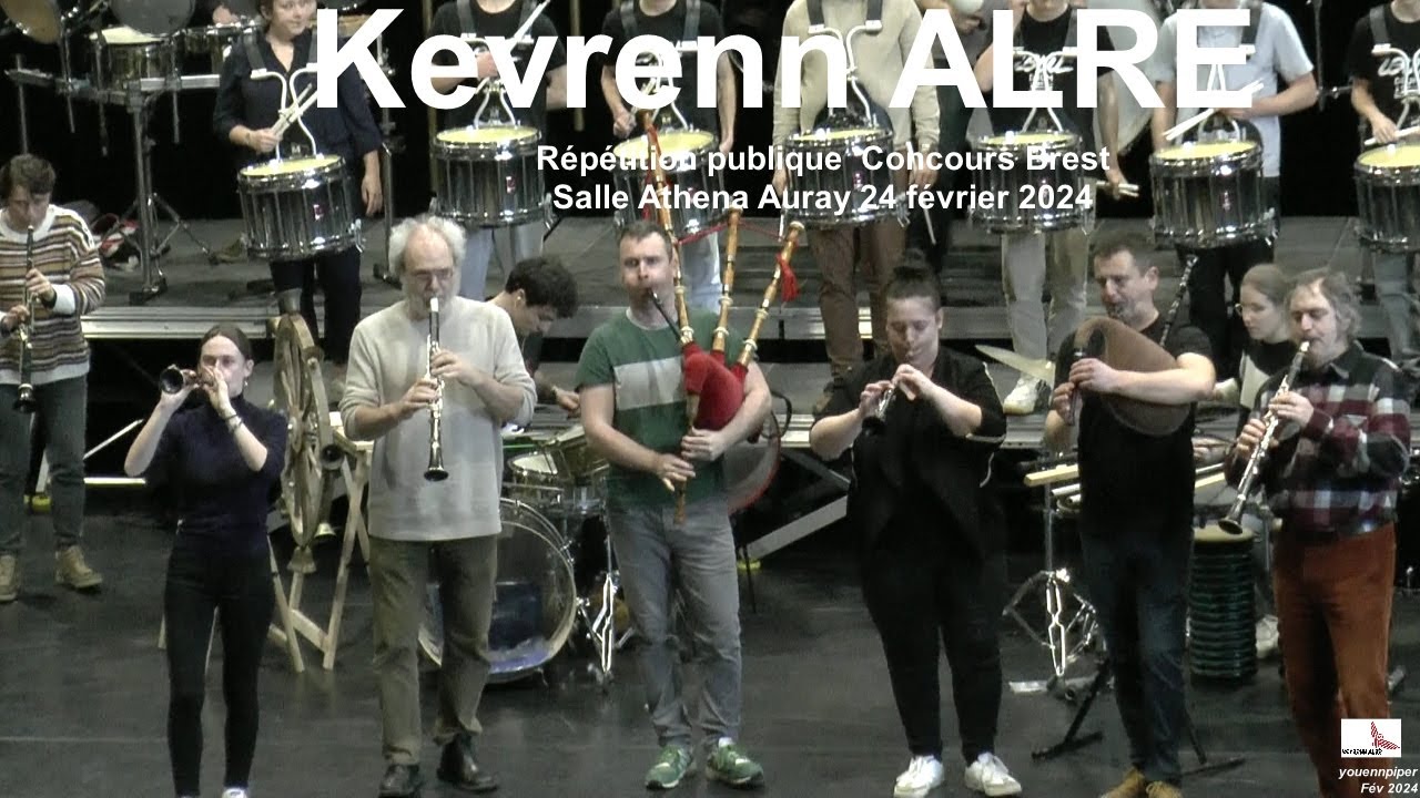 2024 Kevrenn ALRE Répétition publique Concours Brest  Salle Athena Auray 24 février YP