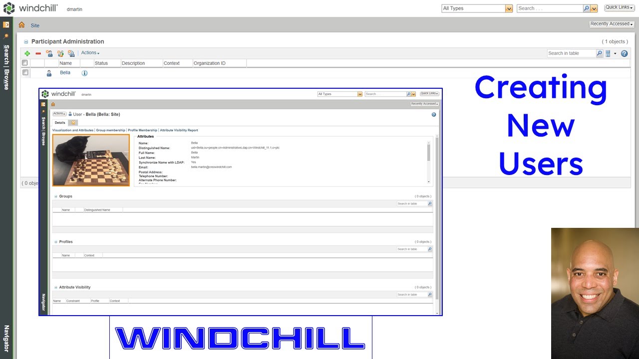 PTC Windchill - Administration | Creating a New User