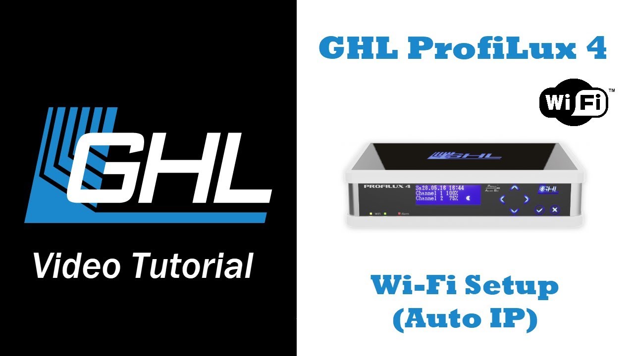 WiFi setup using automatic IP via GHL Control Center (example ProfiLux 4)