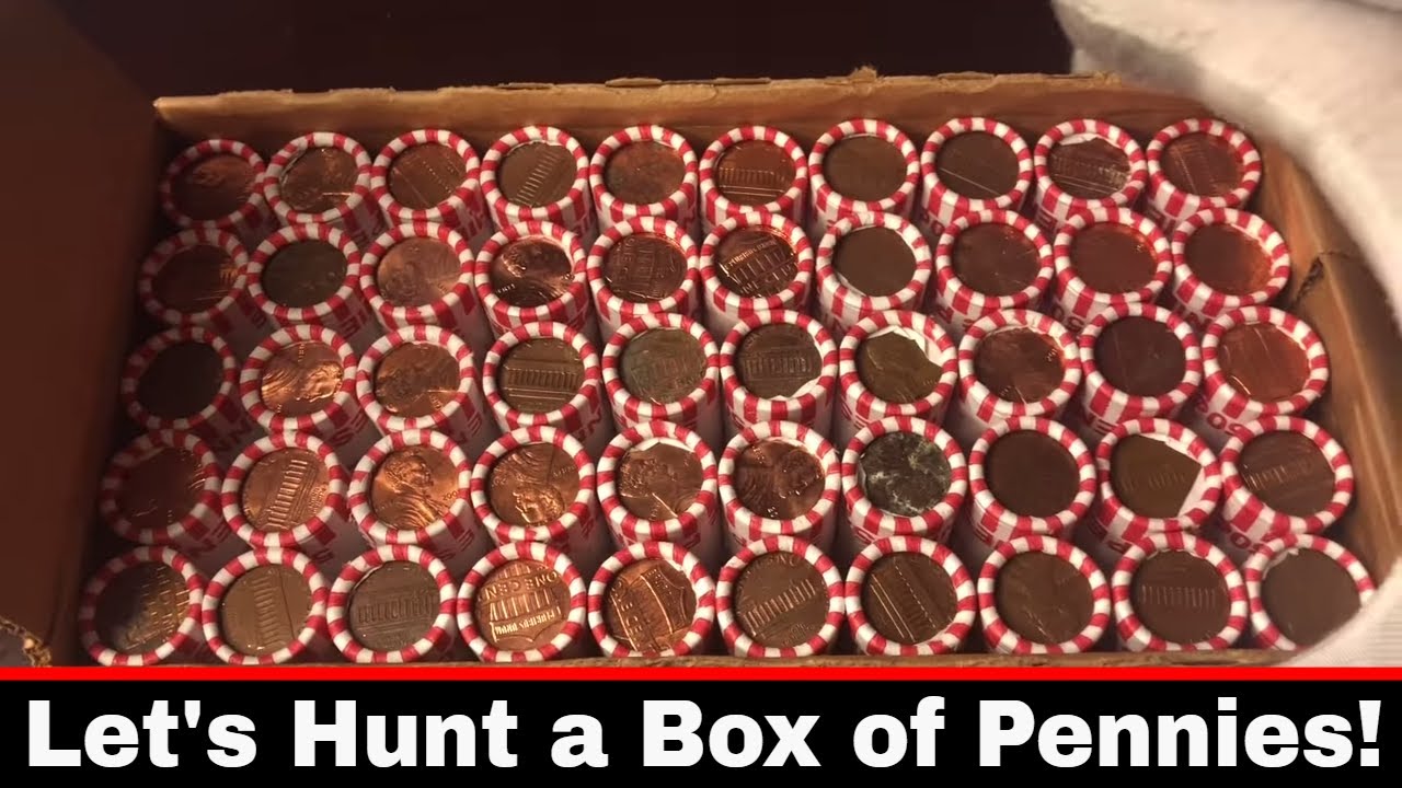 Coin Roll Hunting A Box of Pennies