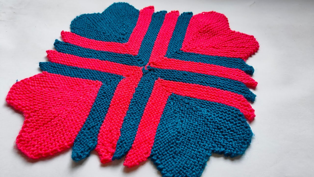 30 Phande Se Banaya Chokor Heart Shape Doormat, Paydan banane ka tarika,Doormat 