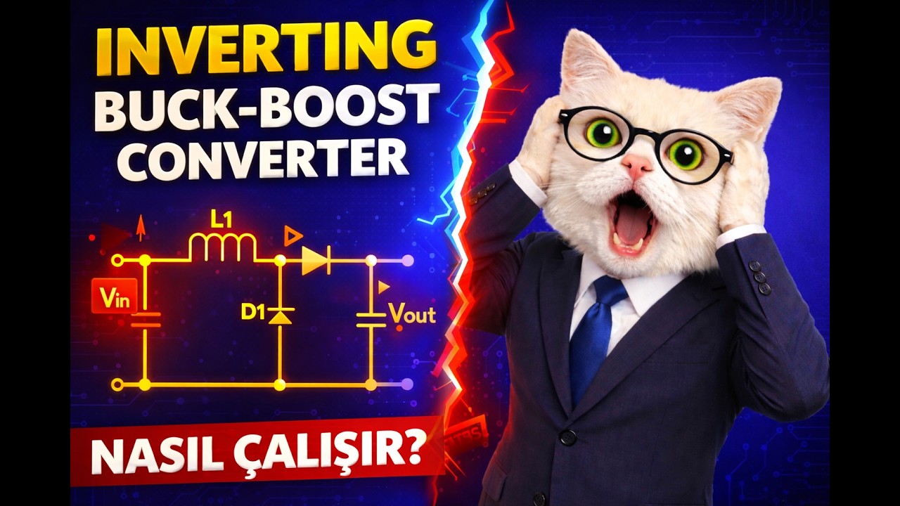 Inverting Buck-Boost Converter | Prof. Dr. Casper Anlatıyor #buckconverter #electronic   #ai #cat