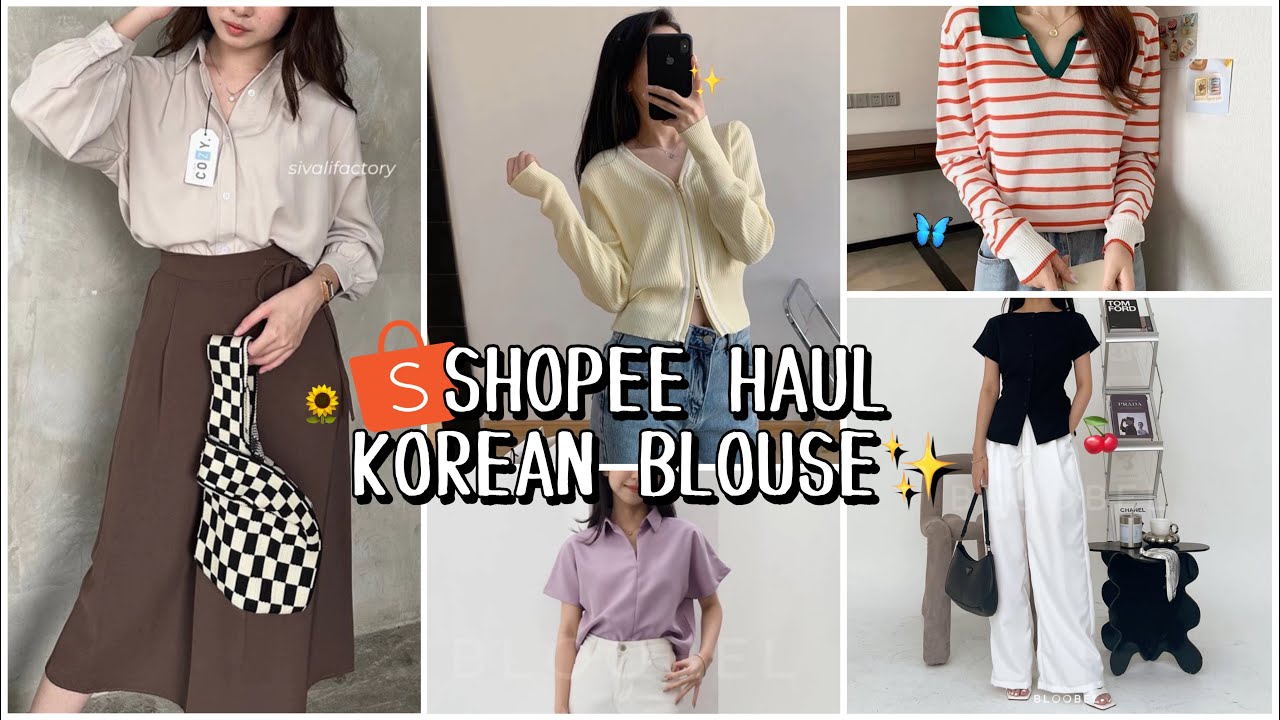 SHOPEE HAUL BLOUSE & KEMEJA ALA KOREA MURAH BERKUALITAS PART 3✨ | WAJIB BELIII!!