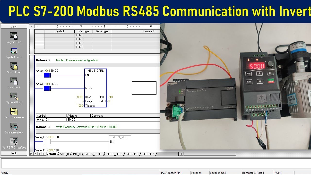 RS485 Communication between PLC S7-200  with Wecon VFD | Siemens PLC | Industrial Automation