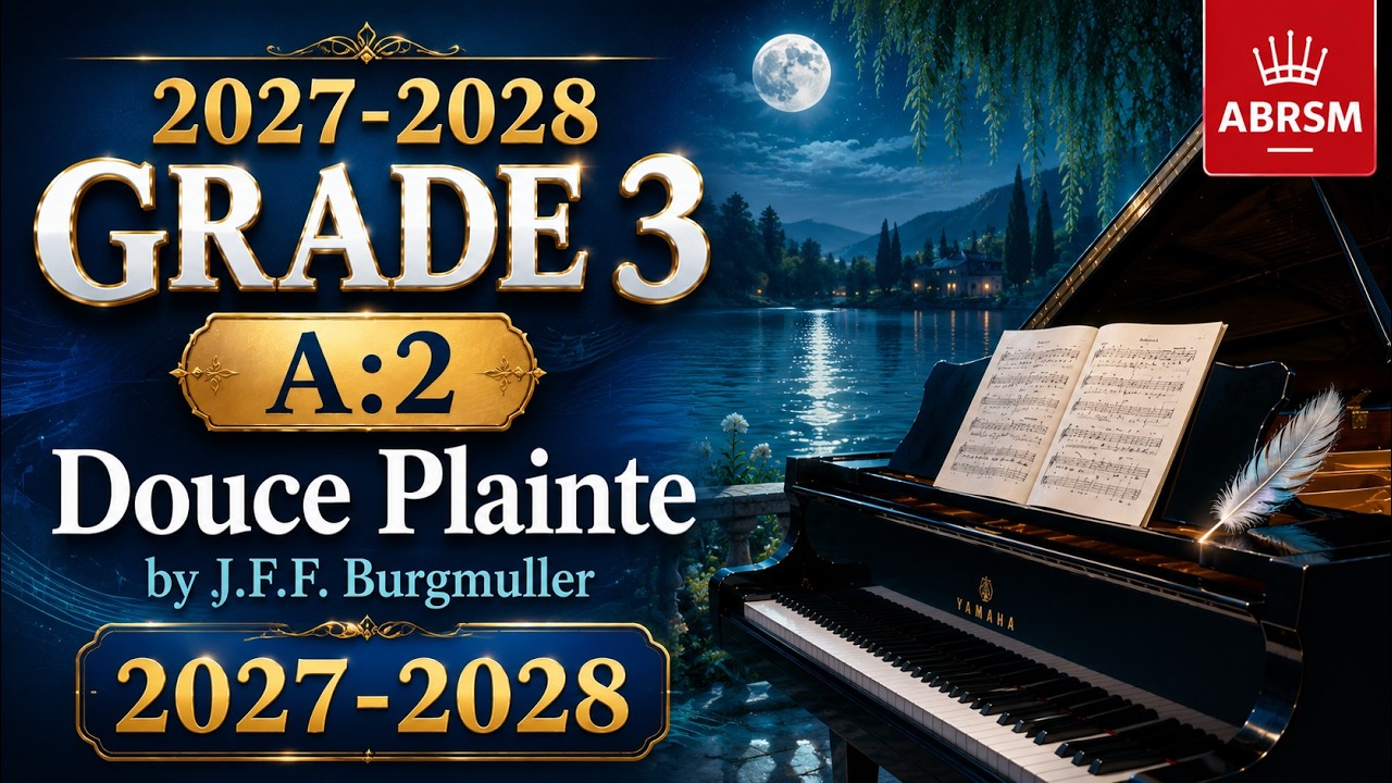 ABRSM 2027-2028 Piano Grade 3 A2【Douce Plainte】| Solo Piano