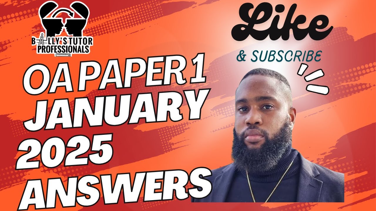 Office Administration (OA) Jan 2025 P1 Answers