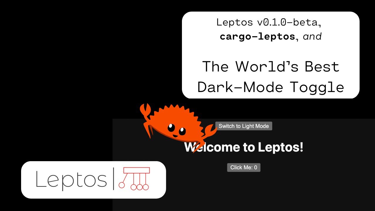 Learning Leptos: v0.1.0, cargo-leptos, & the World's Best Dark-Mode Toggle