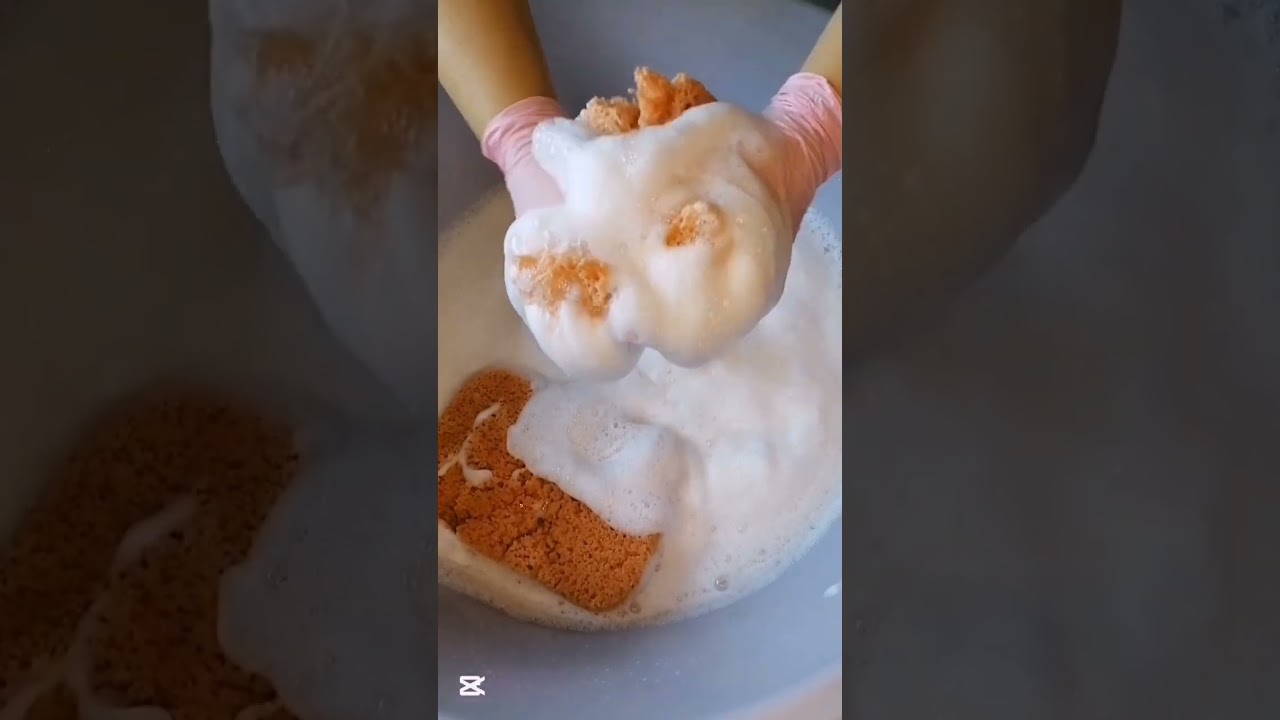 ASMR I Pine cleaner and cream cleanser 🌲🧡🤍🧽💦