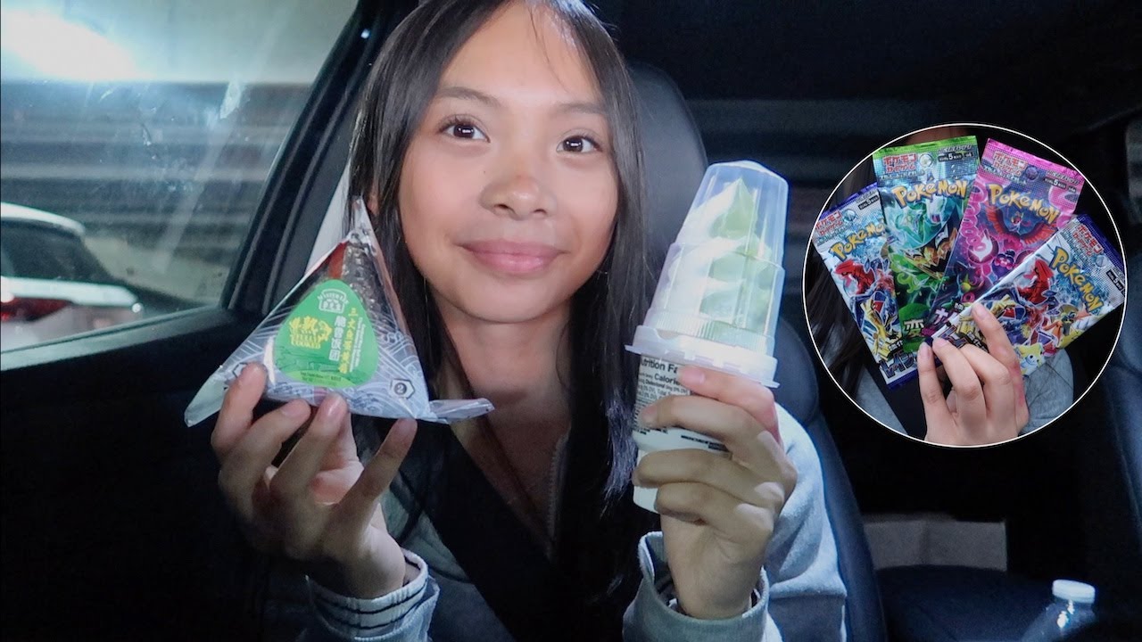 TRYING JAPANESE SNACKS AND OPENING RARE POKEMON CARDS!! (Vlog)