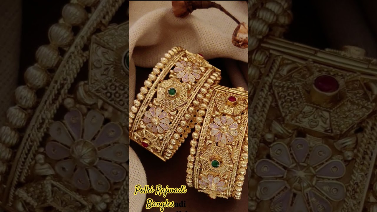 Polki Rajwadi 🪙 Gold Bangles#radhakrishnajwellers #trending #jewellery #viralvideo