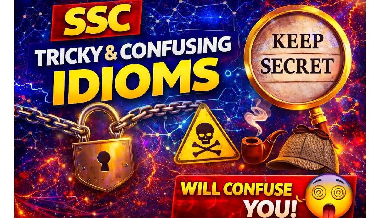 🔥🎯Daily Vocab Series Day 6 💯 Best Idioms Part 3 Must Watch for Aspirants SSC CGL, CHSL, MTS, CPO