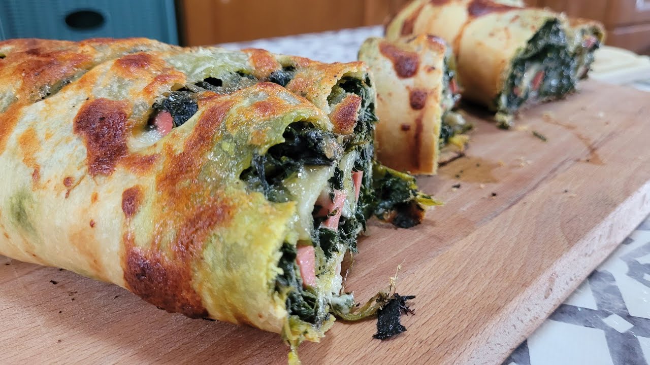 SFOGLIA SALATA ARROTOLATA CON RIPIENO GUSTOSO DI VERDURA - LA CUCINA DI GILDA