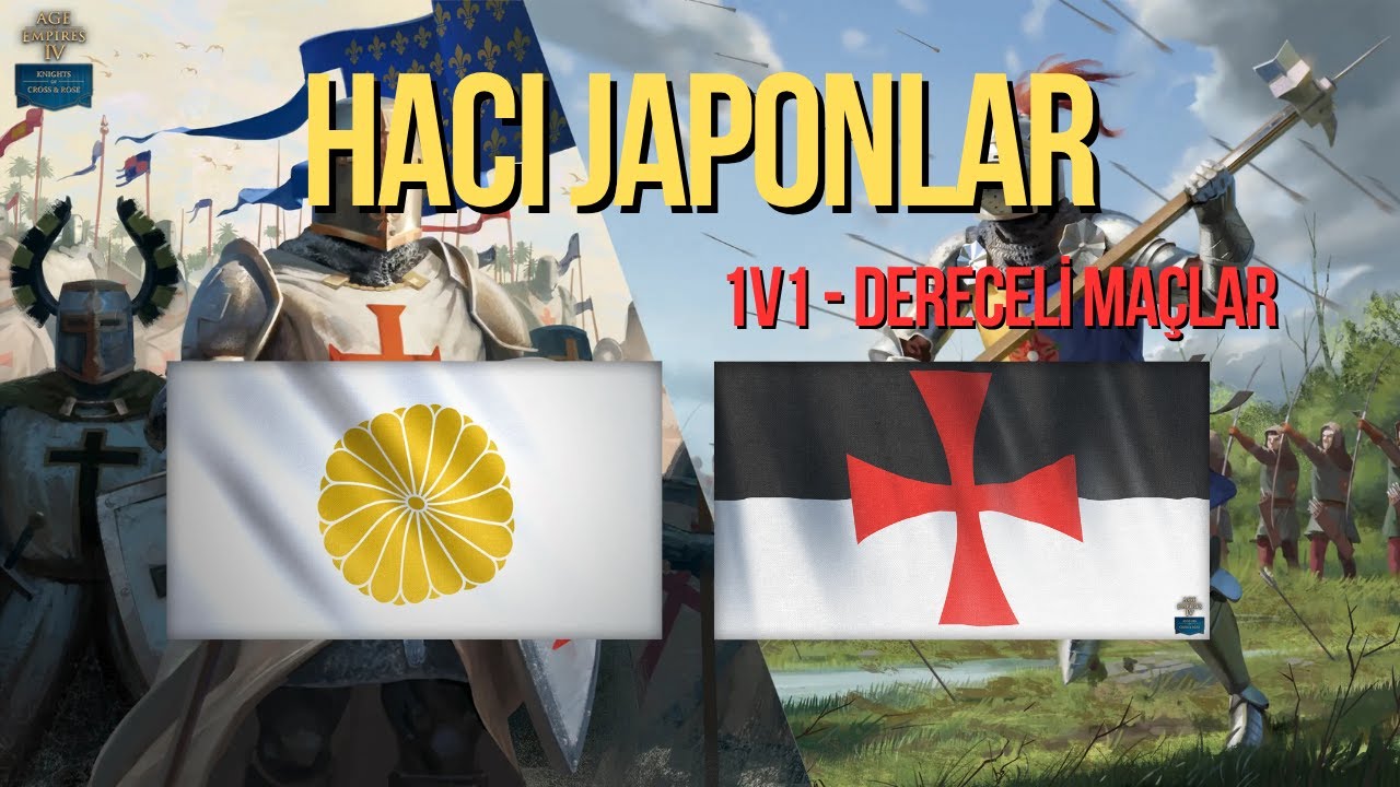 AoE4 Ranked 1v1 - Batık Topraklarda Japon'a Karşı Tapınakçılar Nasıl Oynanır - Age of Empires IV