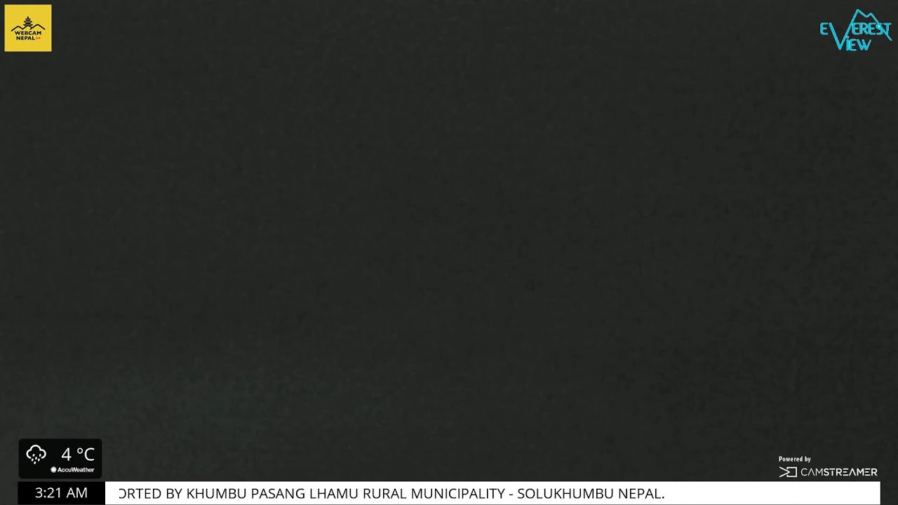 WEBCAM NEPAL LIVE: MOUNT EVEREST PANORAMA - LIVE STREAMING FROM HOTEL EVEREST VIEW NEPAL.