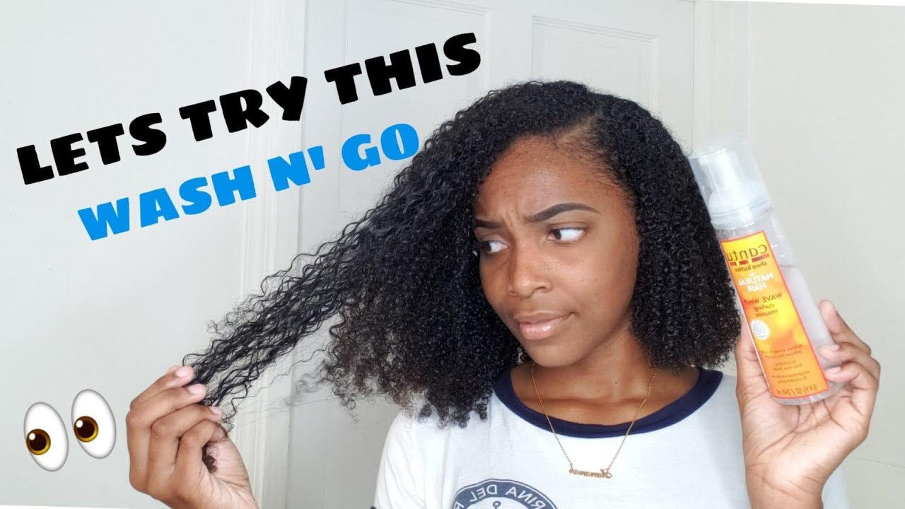 WASH N' GO USING CANTU  MOUSSE | CANTU WAVE WHIP CURLING MOUSSE