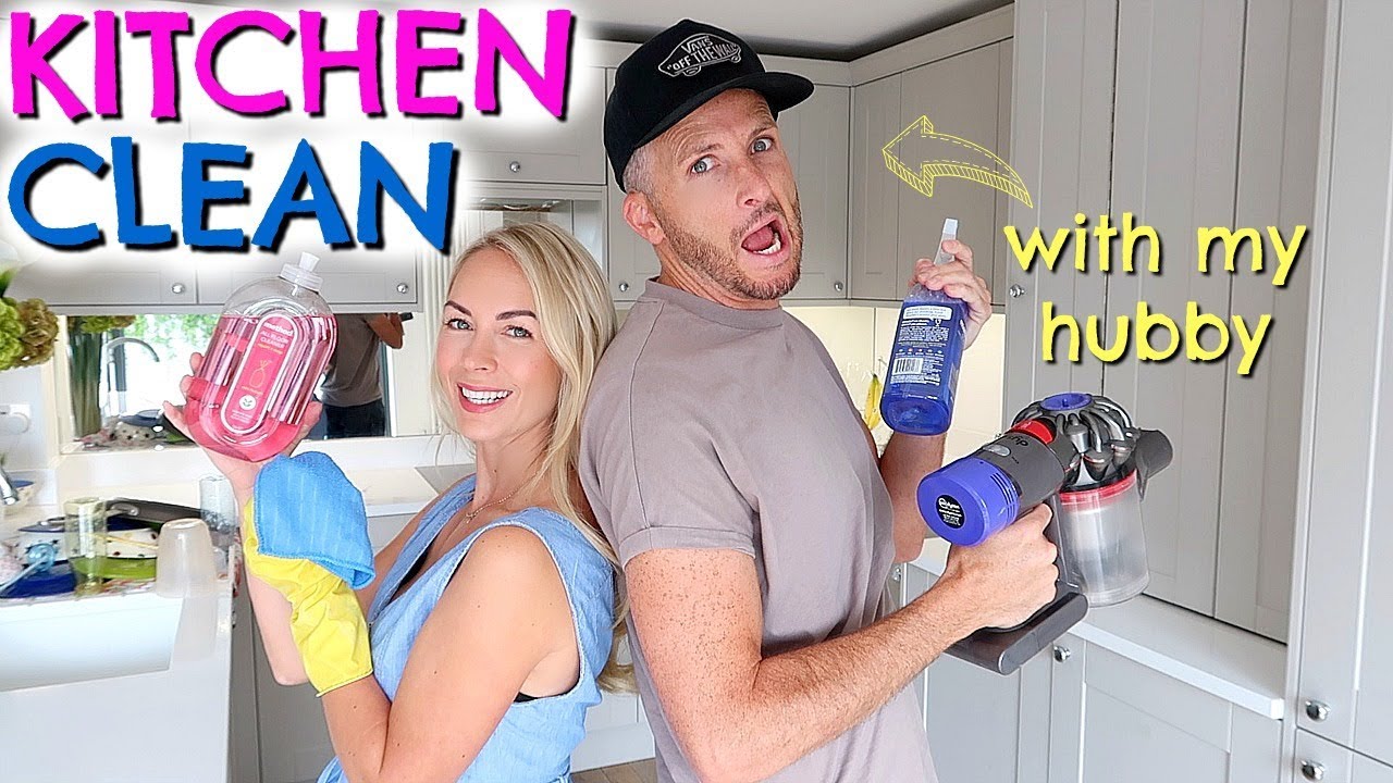 KITCHEN DEEP CLEAN & ORGANISE WITH US  |  CLEANING WITH MY HUSBAND  |  EMILY NORRIS