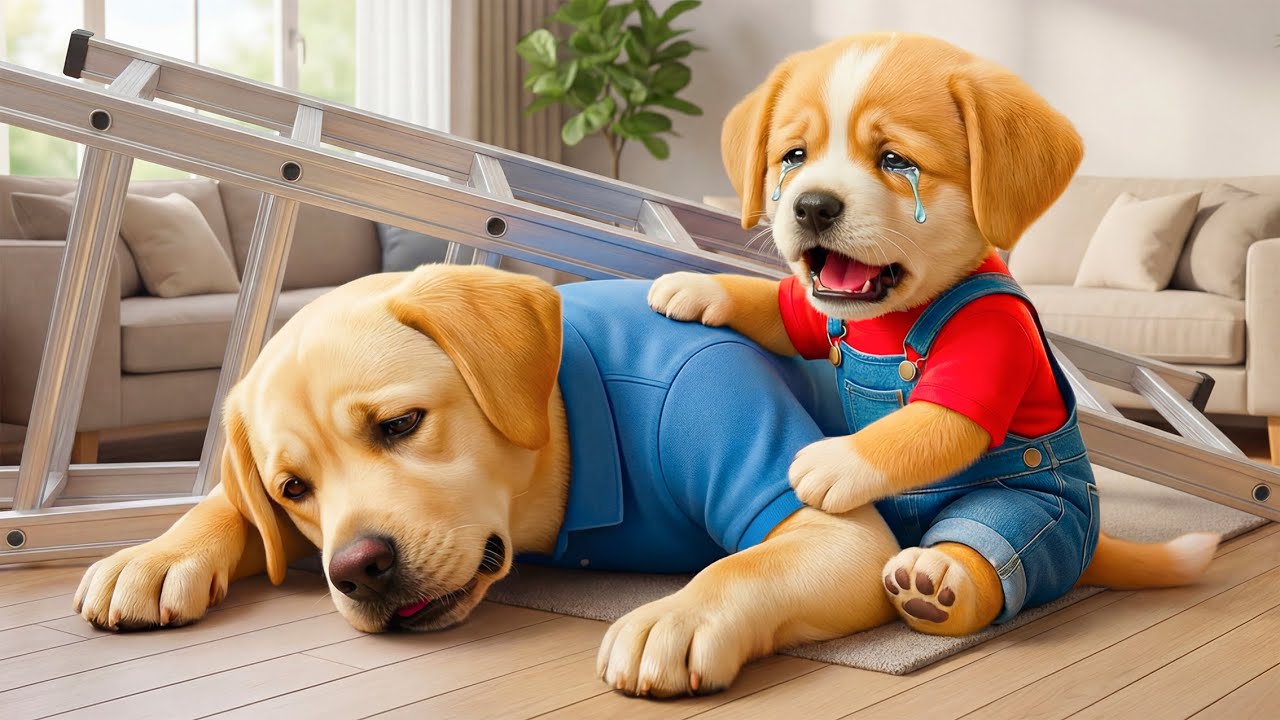 😢🏥 Baby Puppy&rsquo;s Accident Hurt Dad &mdash; His Tears and Care Will Melt Your Heart 🐶❤️