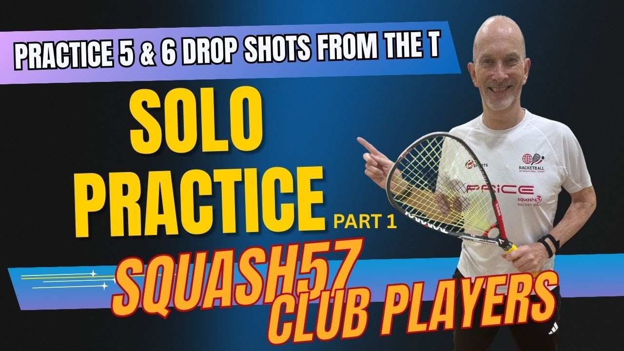 Squash57 Solo Practice 5 & 6 Укороченный удар с T