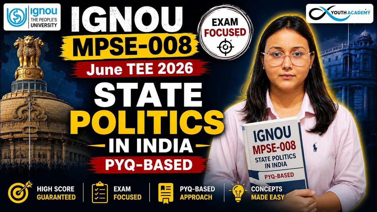 IGNOU MPSE-008 June TEE 2026 | Top 10 MOST Important PYQ-Based Q&A | State Politics in India #IGNOU
