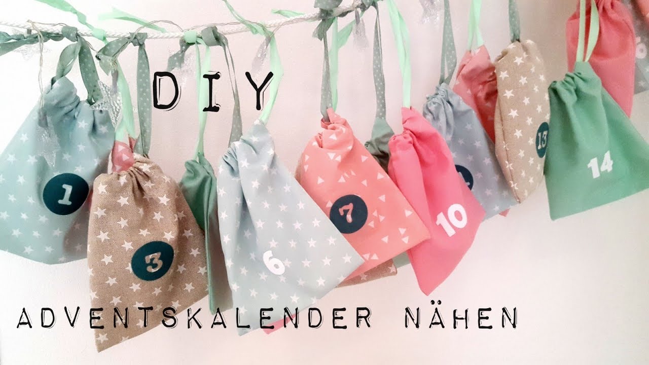 DIY | Adventskalender nähen | Adventskalenderbeutel nähen ohne Schnittmuster | DIY Kajuete