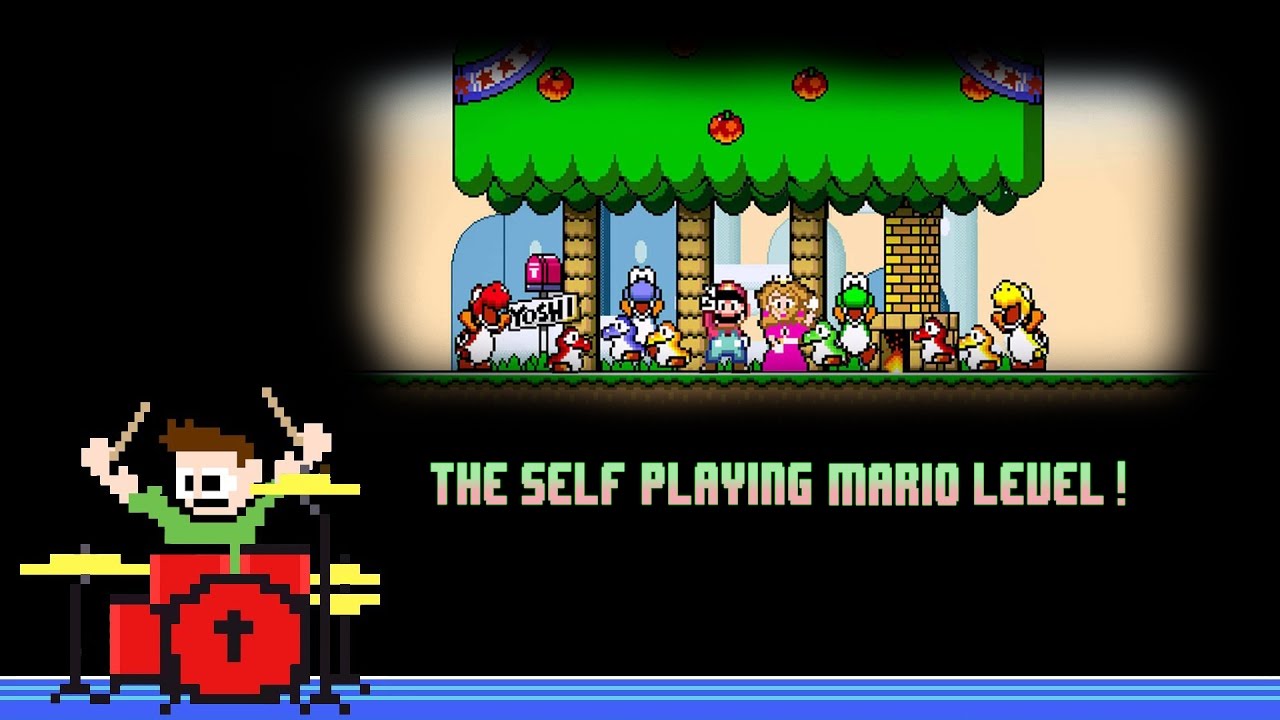 The Self Playing Mario Level! (Drum Cover) -- The8BitDrummer