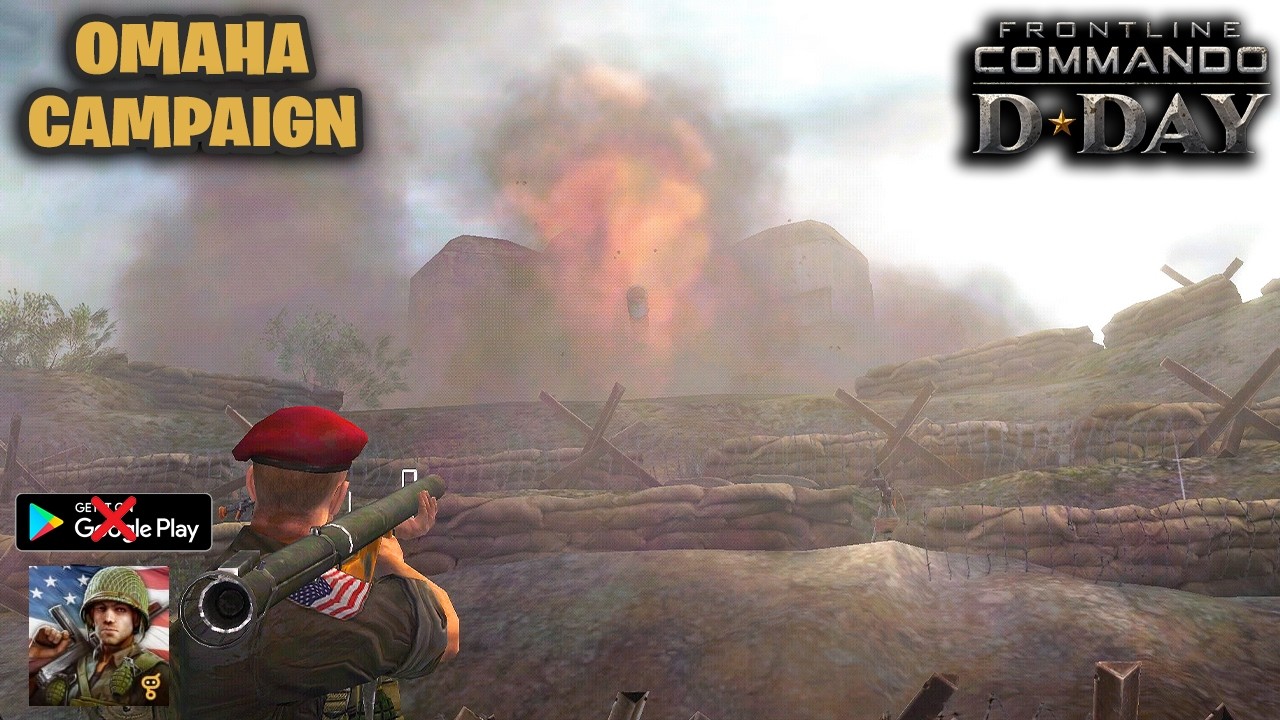 Frontline Commando: D-Day Android Gameplay Walkthrough FULL GAME - Omaha Campaign
