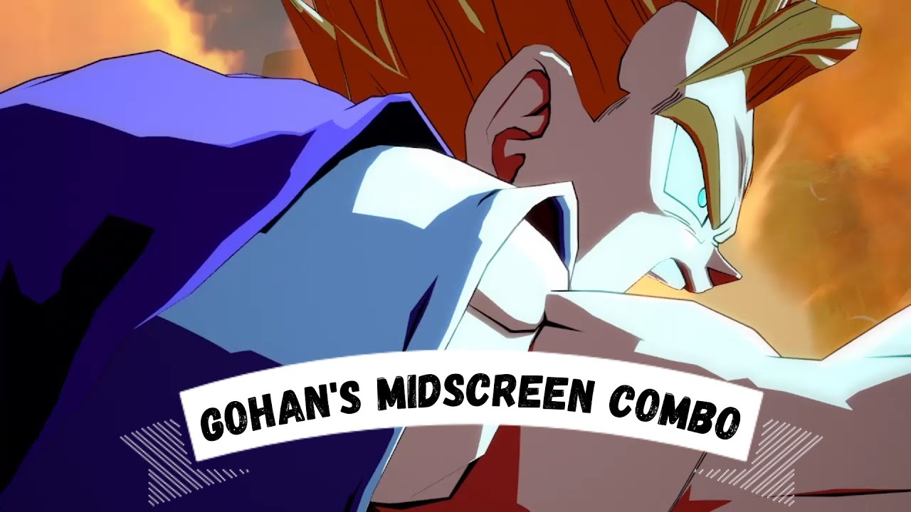 How To Do Adult Gohan's New Optimal Midscreen combos - (DBFZ)