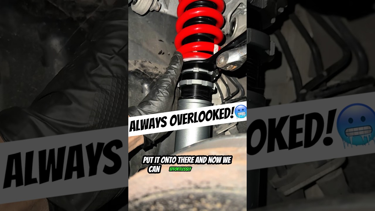 The EASIEST Way to Adjust Coilover Ride Height! #mechanic #coilovers