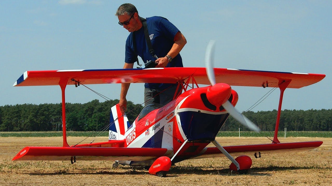 XXL PITTS CHALLENGER BIPLANE RC MODEL ACROBATICS DEMO FLIGHT | SASCHA POPPEN | DAMELANG 2018