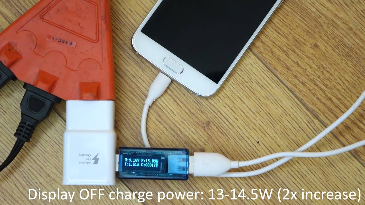 Using a phone while it charges can throttle charging speed substantially