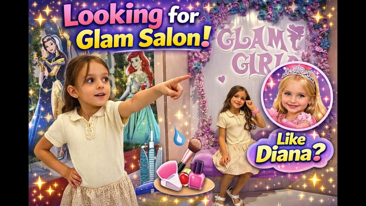 Mia Follows Diana to Find Glam Salon in Dubai Mall 💇&zwj;♀️✨ | Little Mia Adventures