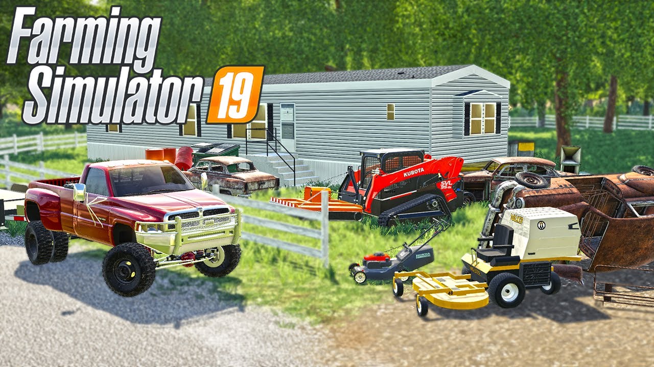 КОШЕНИЕ СТАРОГО ЗАБРОШЕННОГО ТРЕЙЛЕРА | (РОЛЕВАЯ ИГРА) FARMING SIMULATOR 2019