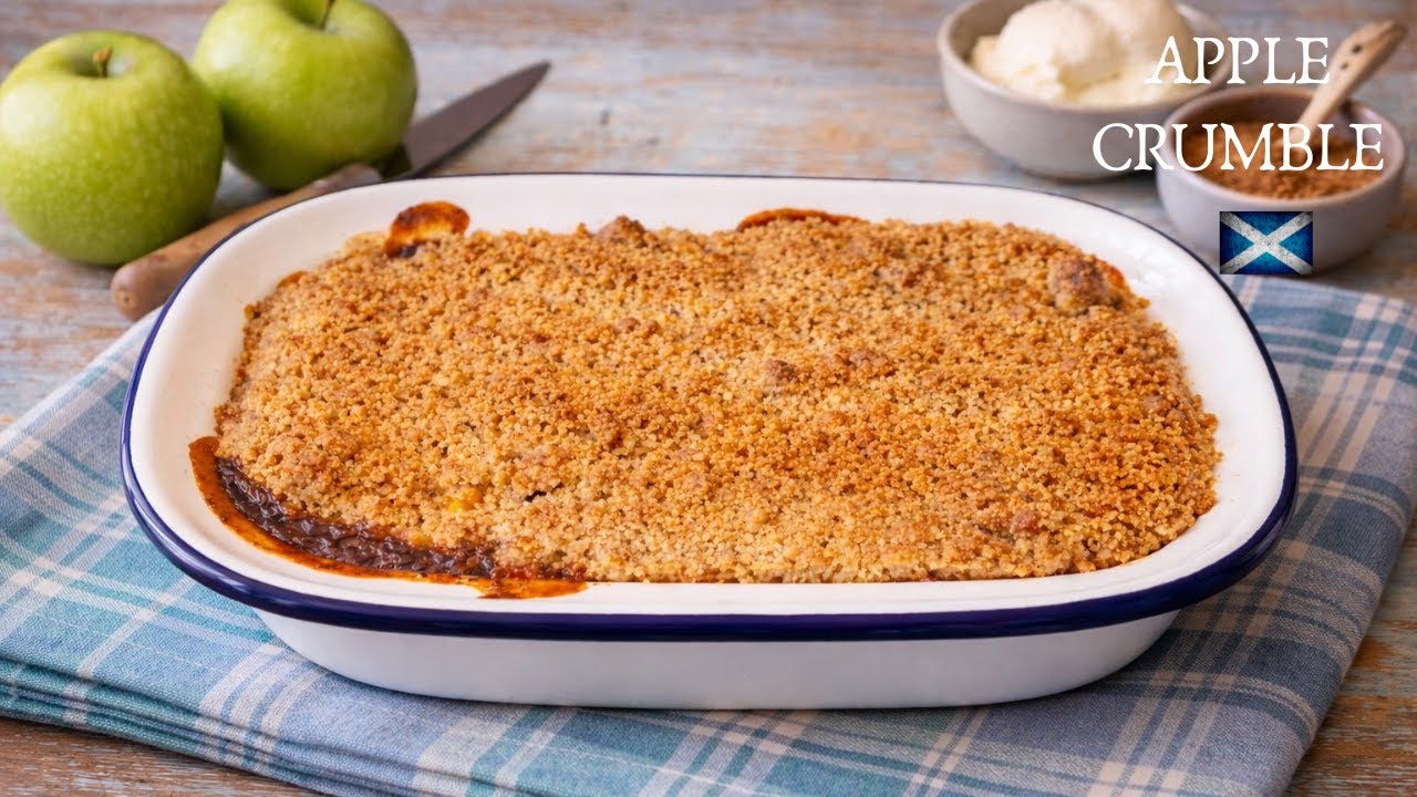 Traditional apple crumble recipe :) Cook with me!