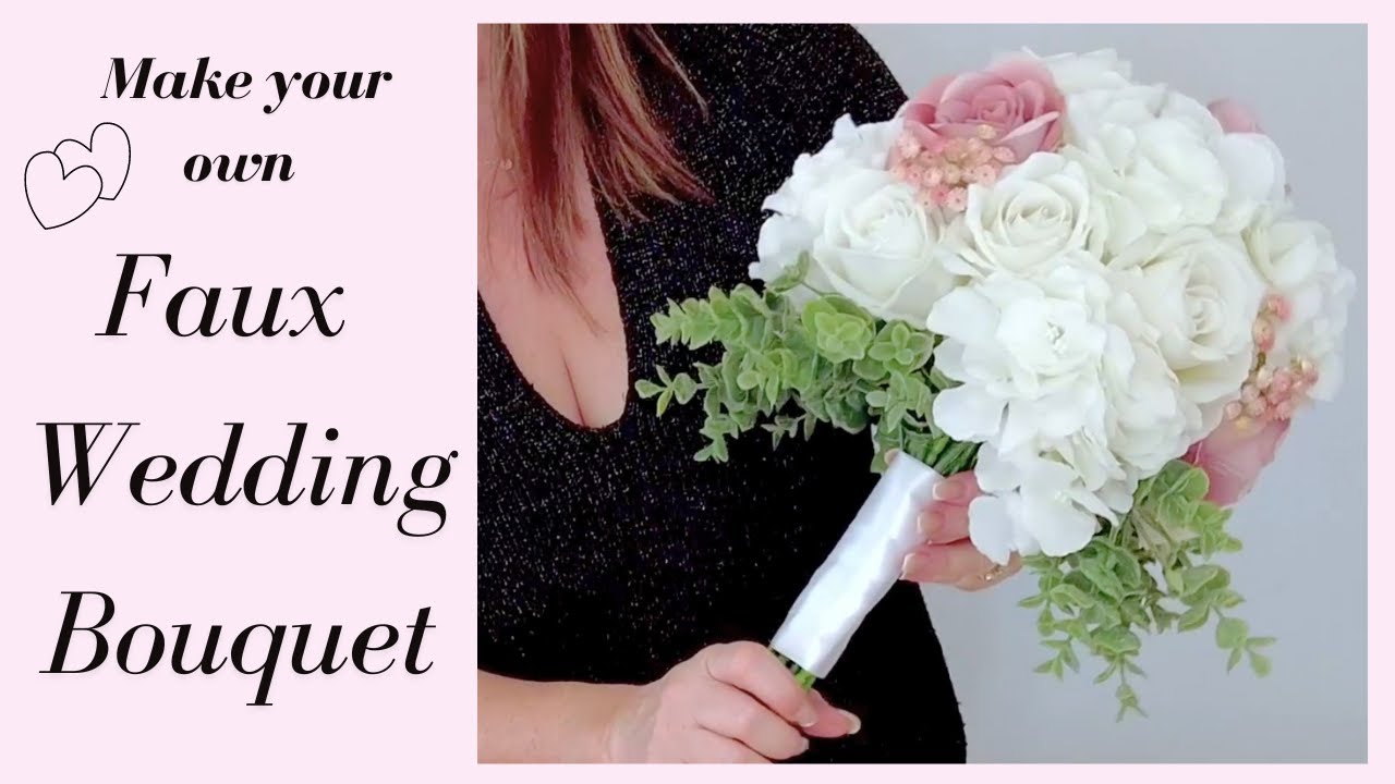 DIY Faux Bridal Wedding Bouquet #wedding #diy #tutorial