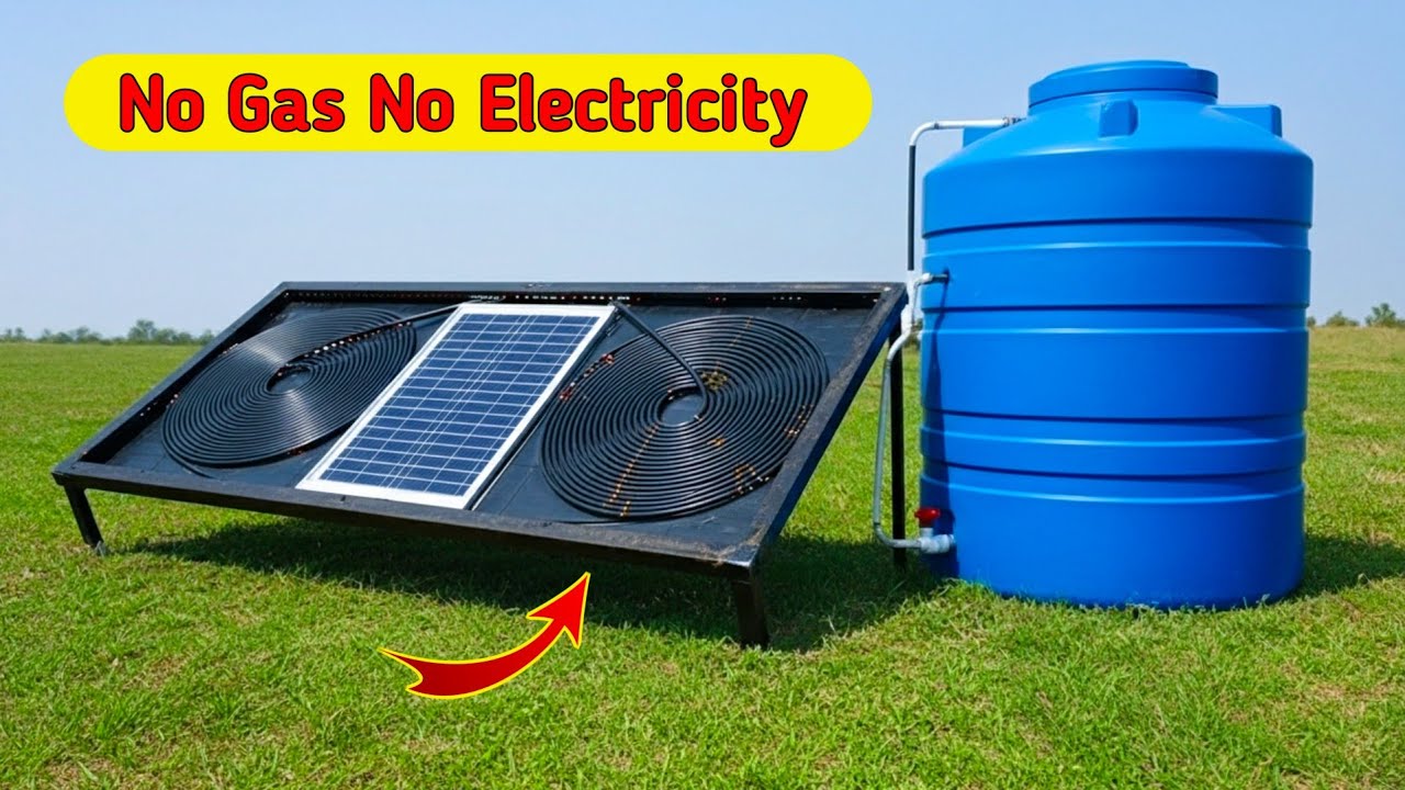No Gas No Electricity Unique Invention Free Water Heater #invention