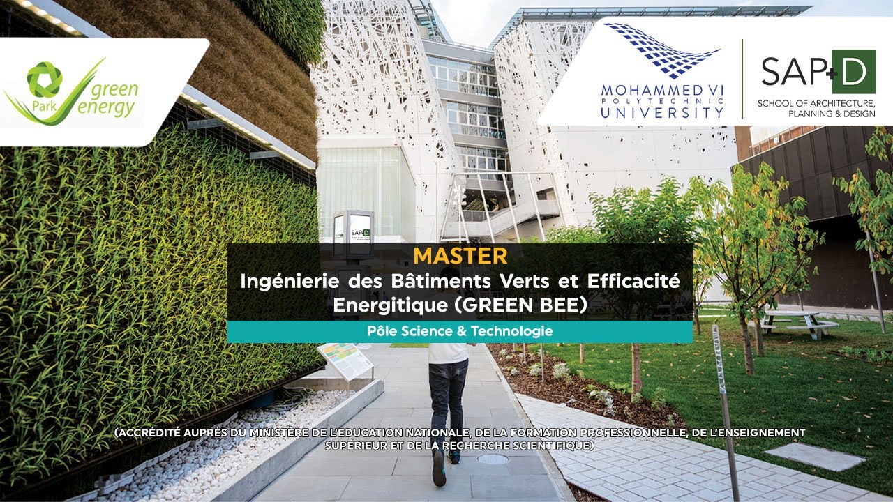 #UM6P | #SAP_D - Master Ingénierie des Bâtiments Verts et Efficacité Energétique (Green BEEE)