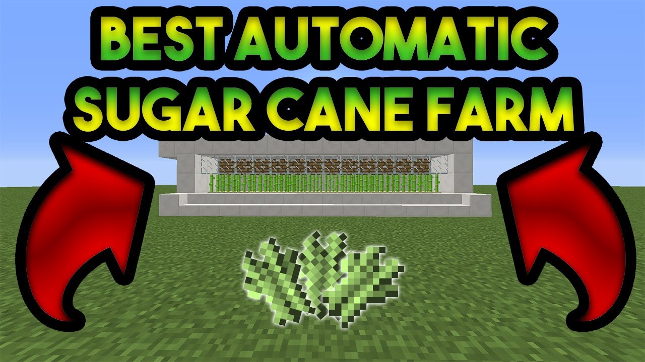 HOW TO MAKE THE BEST AUTOMATIC SUGAR CANE FARM IN MINECRAFT (1.7,1.8,1.9,1.10,1.11,1.12)