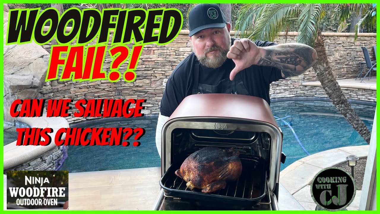 NINJA WOODFIRE OUTDOOR OVEN WHOLE ROASTED CHICKEN!