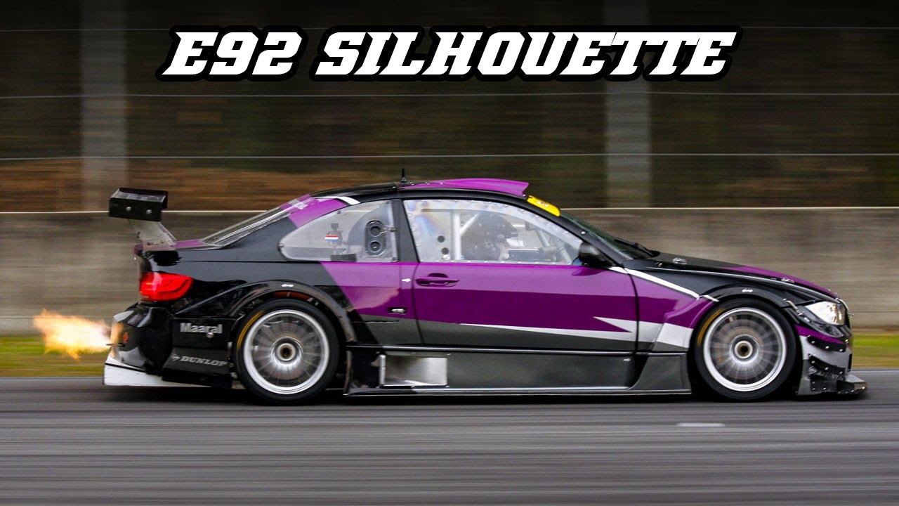 BMW E92 Silhouette | +400 hp mid-engine S54 | flybys, flames & downshifts