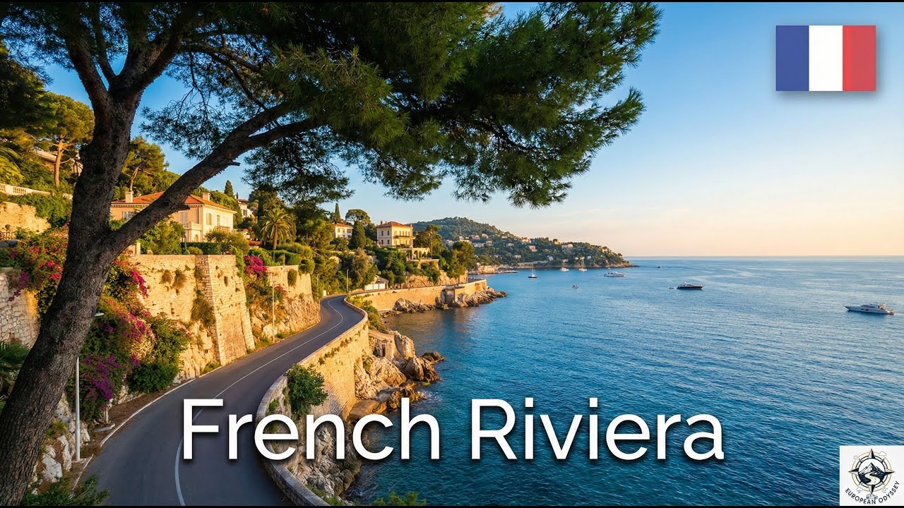 Côte d'Azur 4K | Villefranche-sur-Mer to Saint-Jean-Cap-Ferrat | Relaxing Coastal Drive